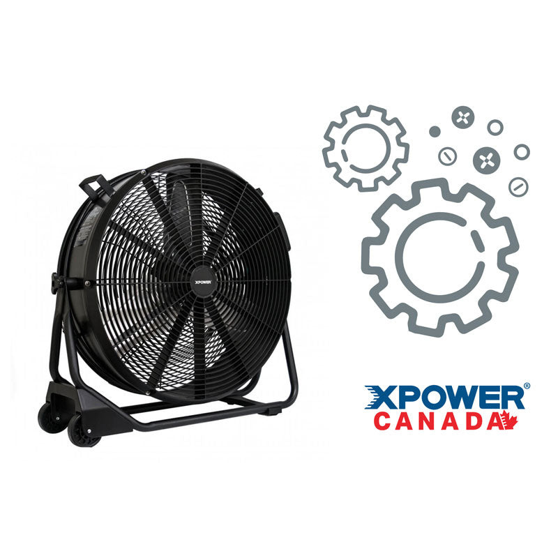 Replacement Parts for XPOWER FD-650DC Brushless Drum Fan