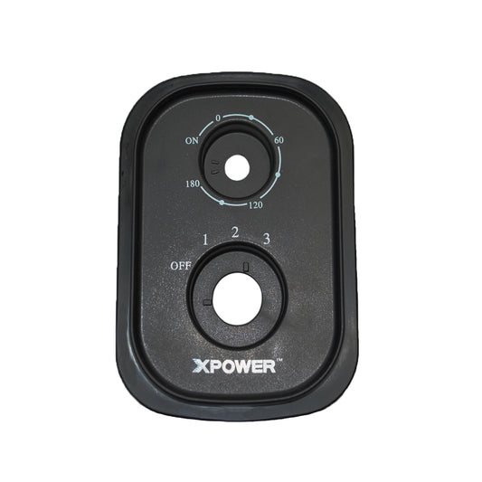 Switch/Timer Plate for XPOWER Centrifugal Air Mover models P-450AT, X-430TF &amp; X-800TF.

Part #: 019-013

Old Part #'s: P-450AT-14, XX-400TF-35