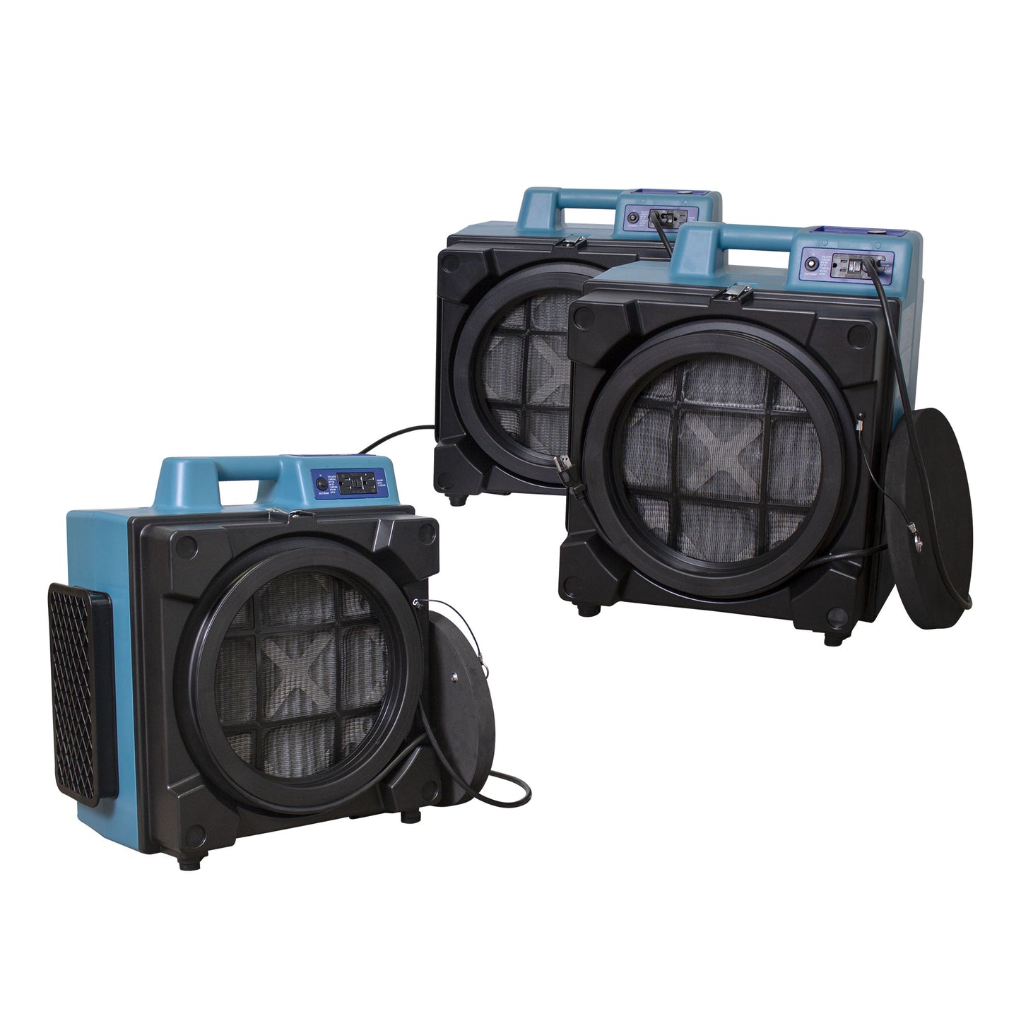 Commercial Air Scrubber, 750 CFM, Multi-Layer HEPA Filtration, 8" Ducting
