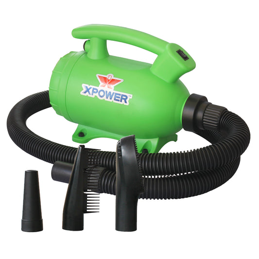 XPOWER B-55 Home Pet Dryer with Vacuum Function - Green