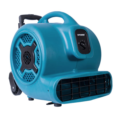 XPOWER X-830H Air Mover with Handle & Wheels (1 HP)