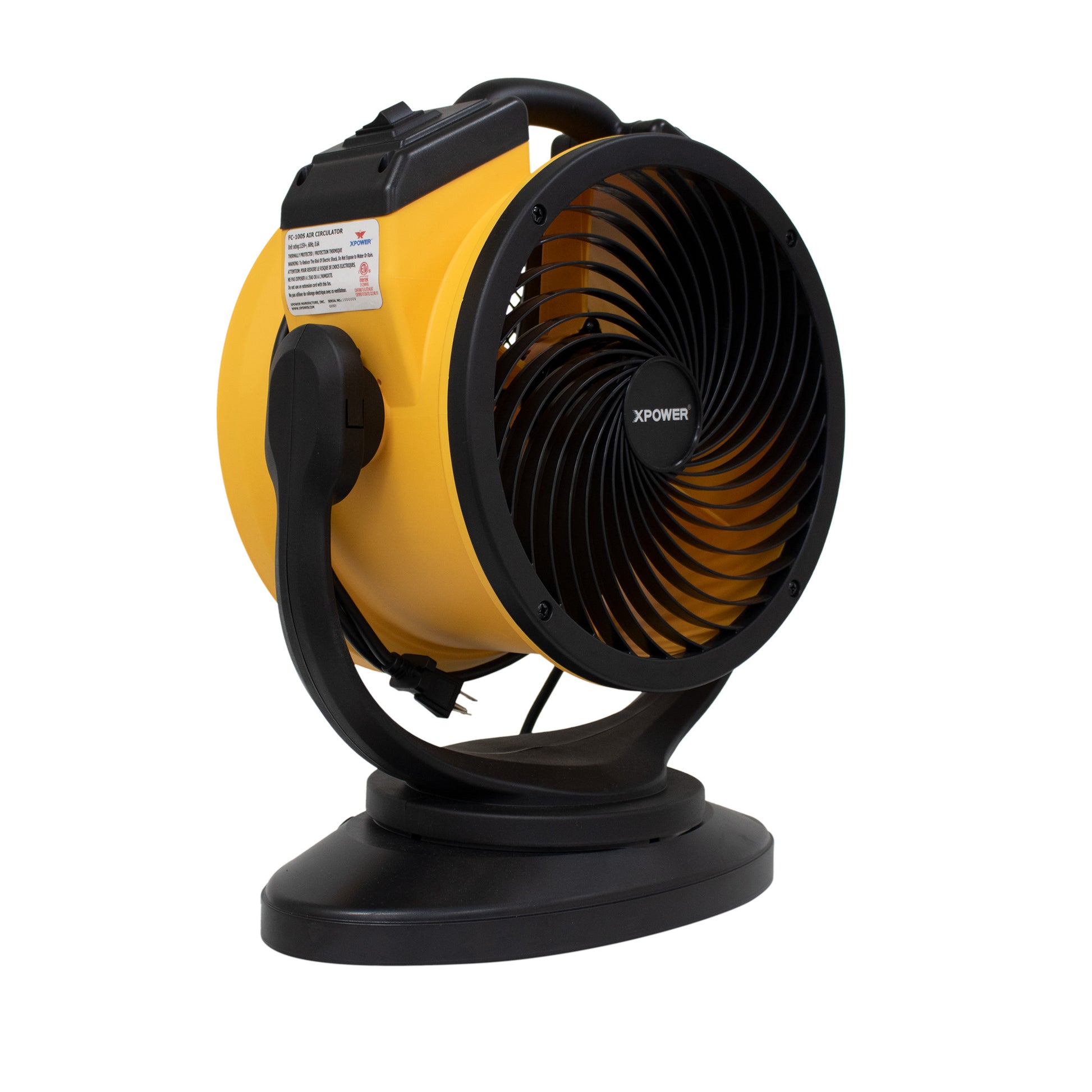 XPOWER FC-100S Multipurpose 11” Pro Air Circulator Utility Fan with Oscillating Feature