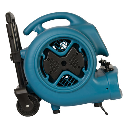 XPOWER P-630HC Air Mover w/ Telescopic Handle, Wheels & Carpet Clamp