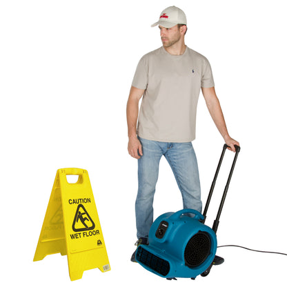 XPOWER X-830H Air Mover with Handle & Wheels (1 HP)