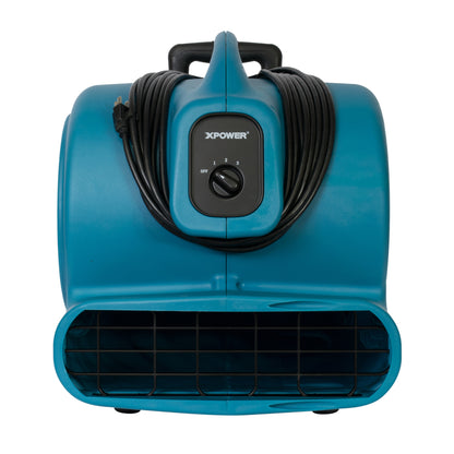 XPOWER X-830H Air Mover with Handle & Wheels (1 HP)