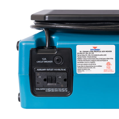 XPOWER XL-760AM Low Profile Air Mover (1/3 HP)